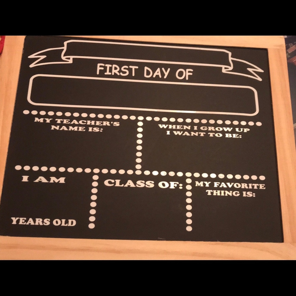 First day/last day of school double sided photo